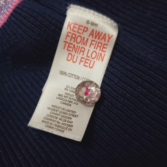 Hatley - Bunny Rabbit Fair Isle Knit Baby sweater dress - Size 6-9 month - Picture 5 of 6